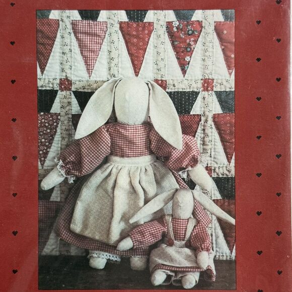 Country Threads Sewing Pattern 110 Timeworn Country Rabbits Bunnies Carrot Quilt - Picture 2 of 3